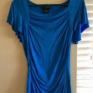 Blue fitted tee